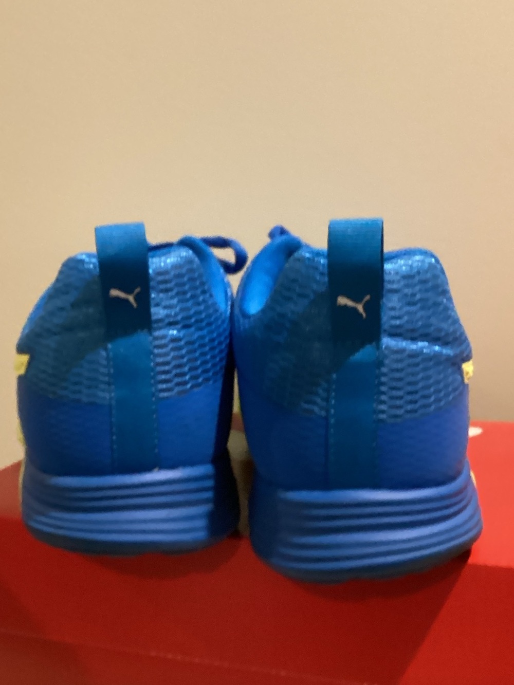 Puma Men’s Blue & Yellow Propel Running Shoes - Picture 3 of 7